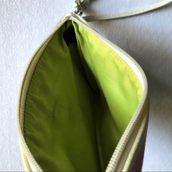 Coach 2 Bag Wristlet Rainbow Stripe Brown Suede - Picture 4 of 8